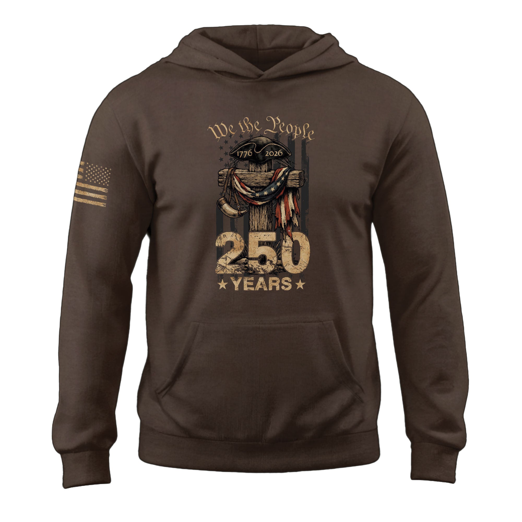 USA Faith & Freedom 250 Years Christian Patriotic Hoodie