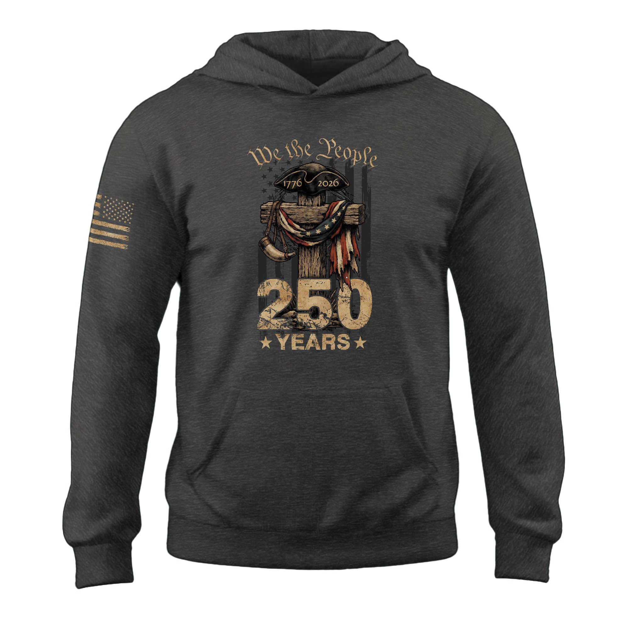 USA Faith & Freedom 250 Years Christian Patriotic Hoodie