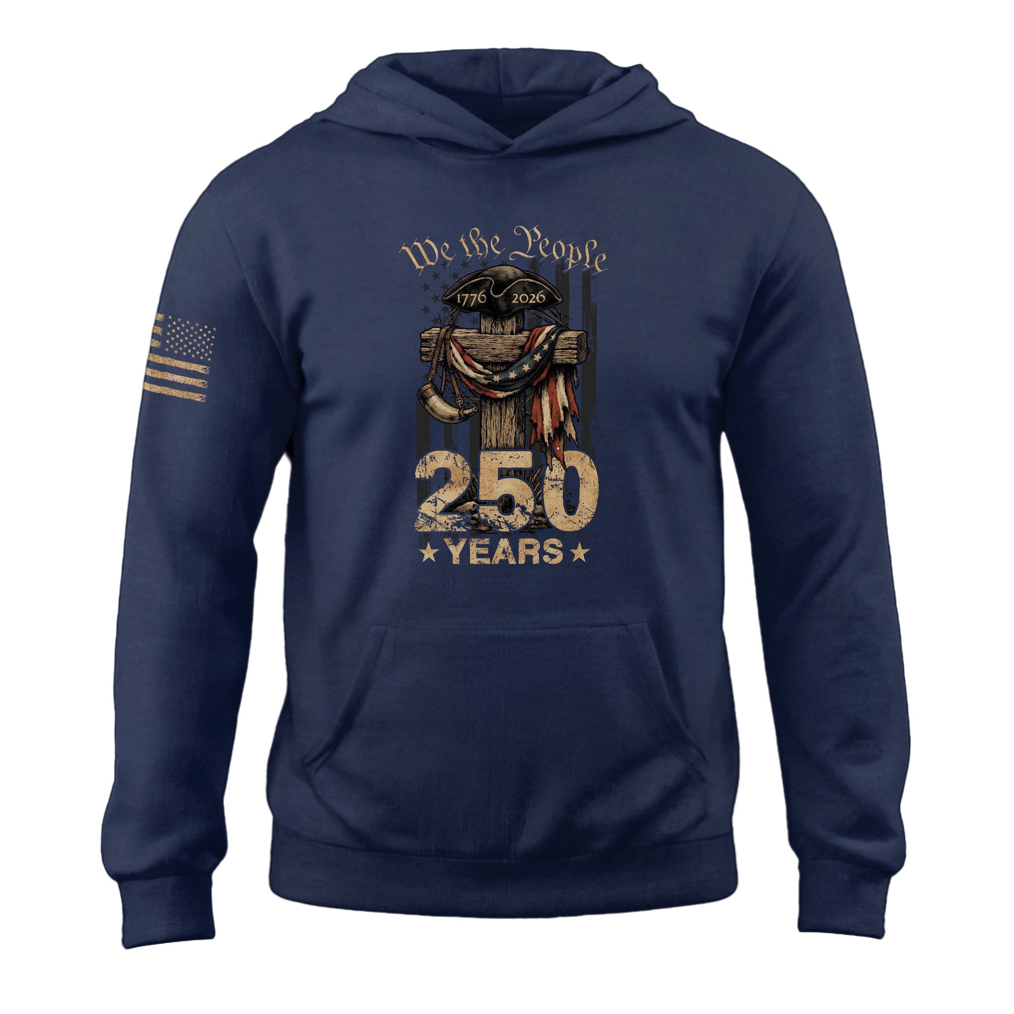 USA Faith & Freedom 250 Years Christian Patriotic Hoodie