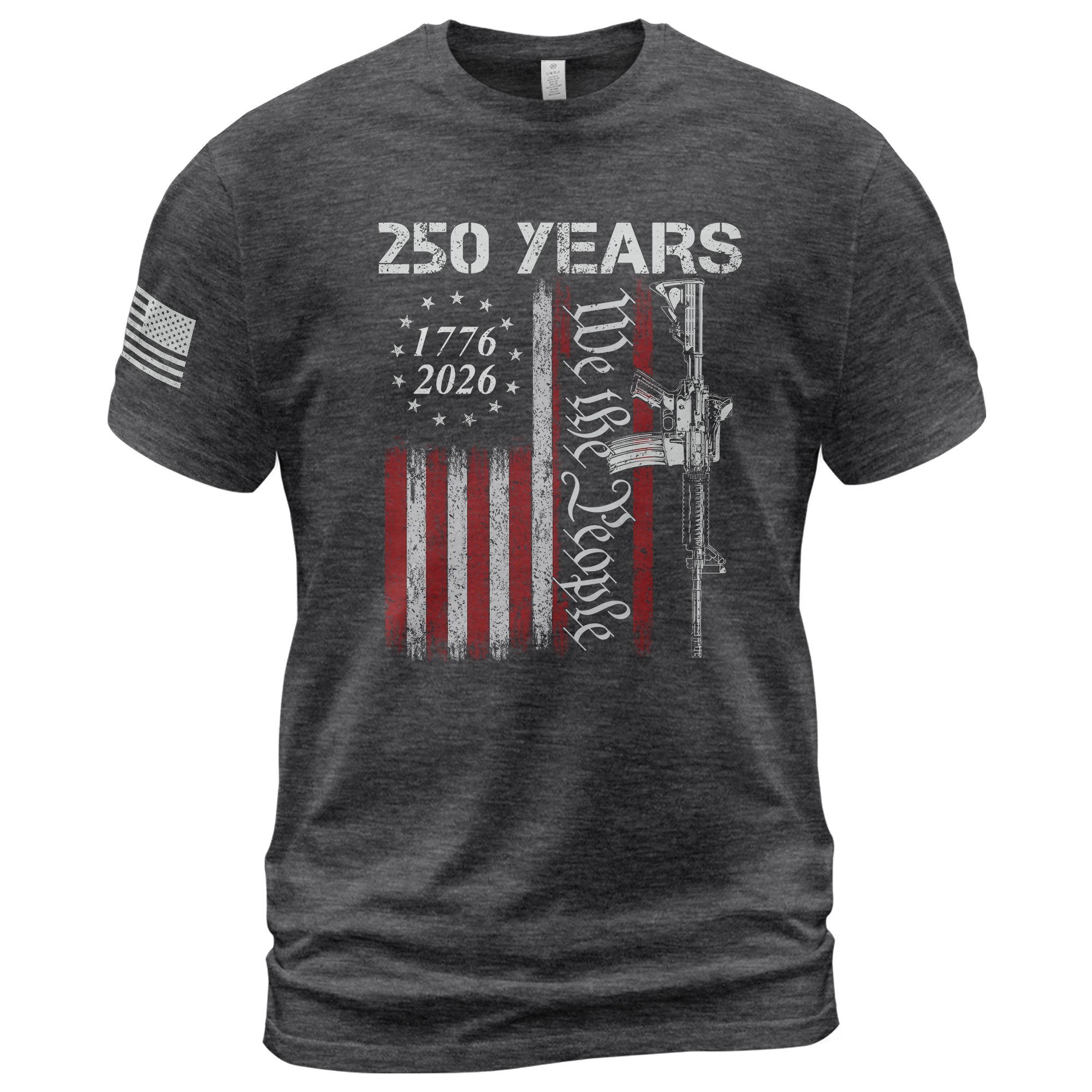 We The People 250 Years T-Shirt Vintage USA Flag 1776-2026 Independence Tee