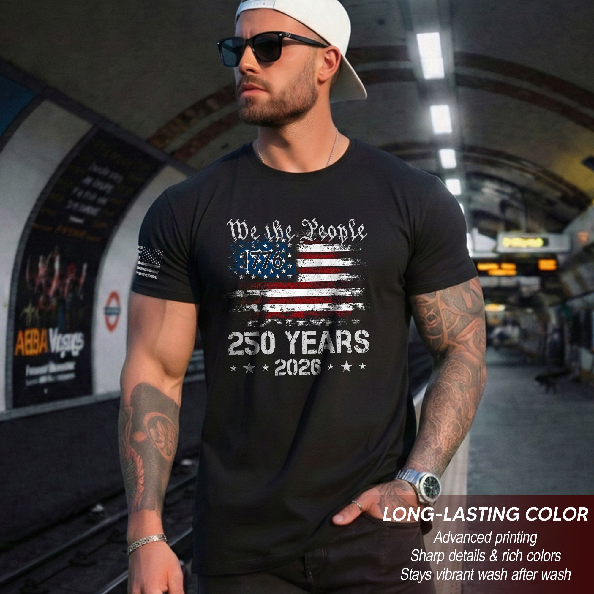 We The People 250 Years USA Flag Independence 1776-2026 T-Shirt