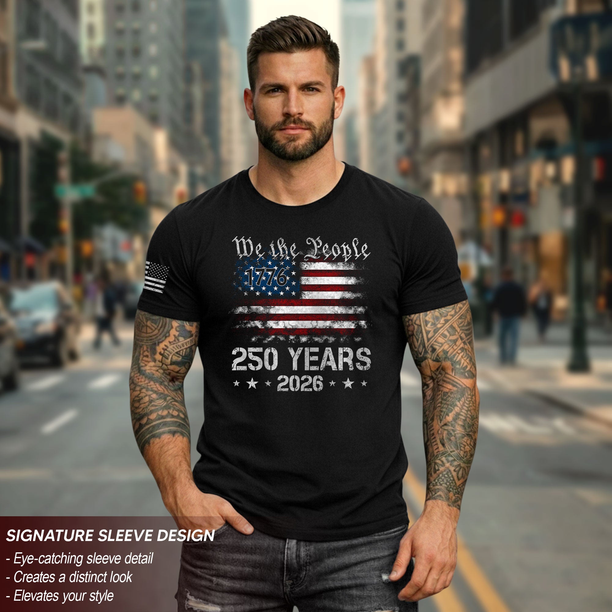 We The People 250 Years USA Flag Independence 1776-2026 T-Shirt
