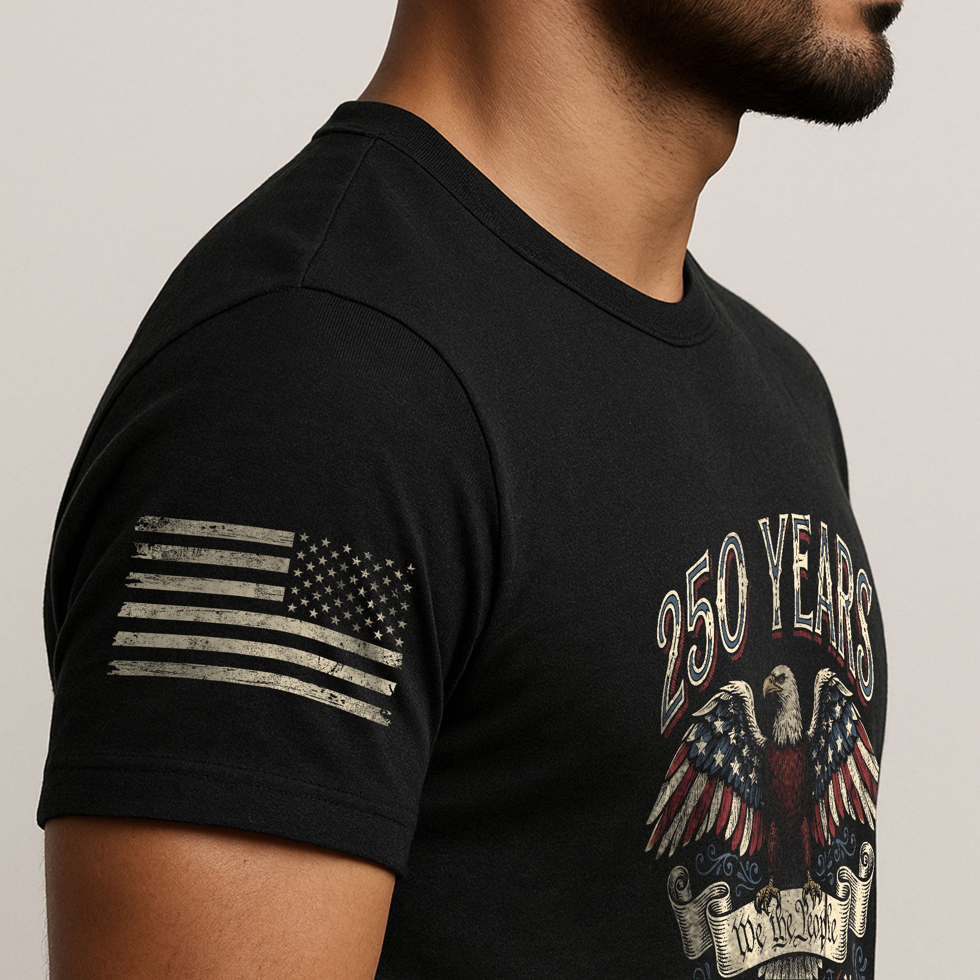 250 Years America Anniversary T-Shirt 1776-2026 American Eagle Past Present Design