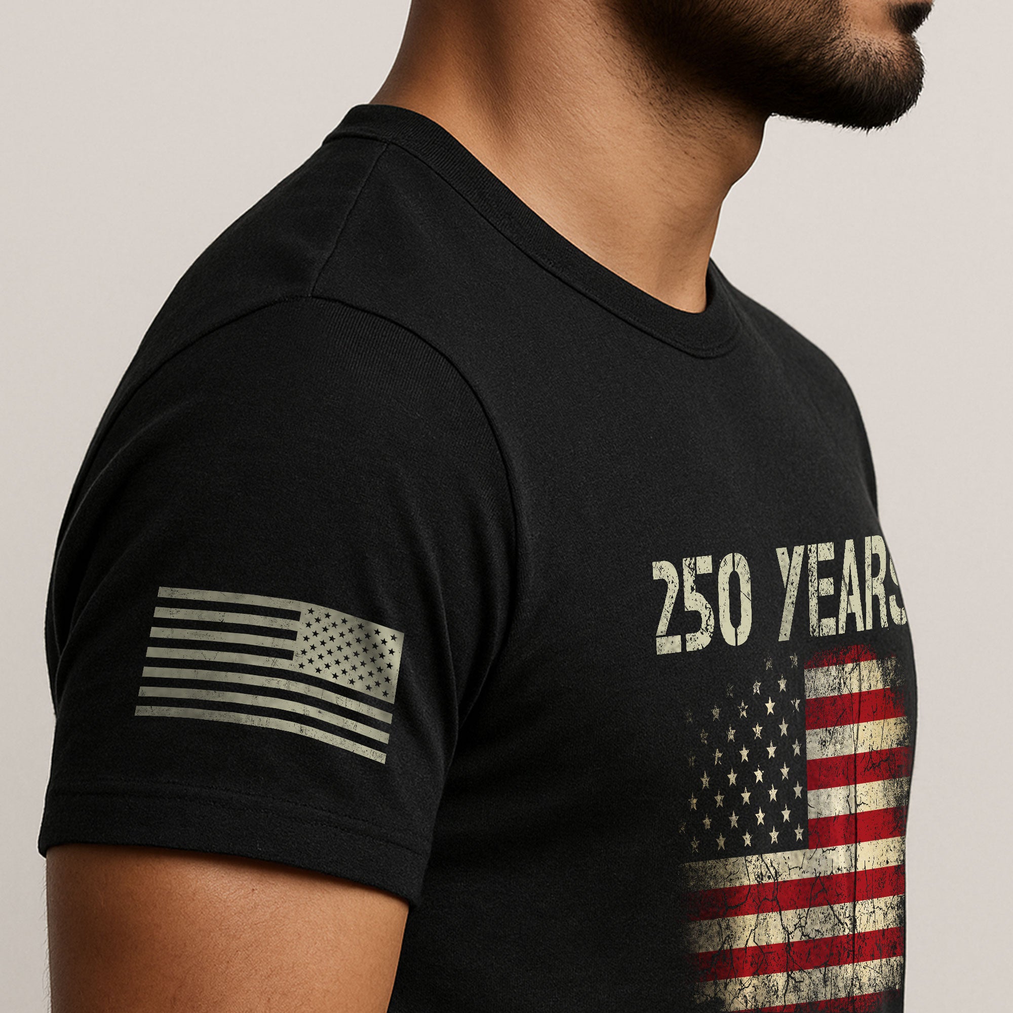 250 Years American Independence T-Shirt 1776-2026 Vintage USA Flag Patriotic Graphic