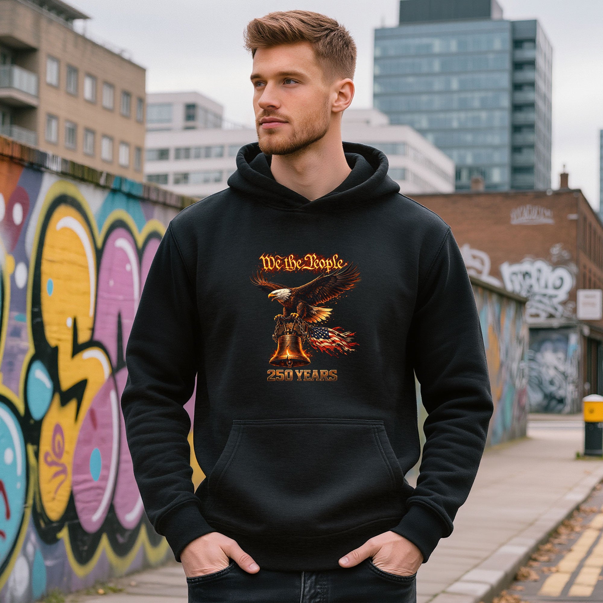 250 Years We The People Eagle Liberty Bell Hoodie