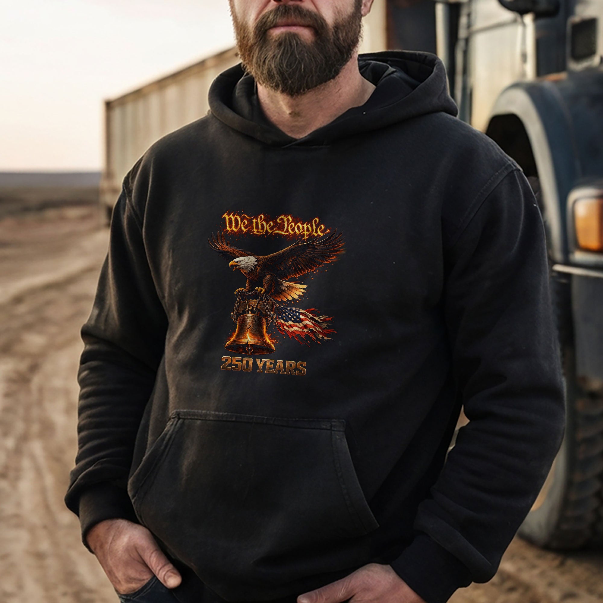 250 Years We The People Eagle Liberty Bell Hoodie