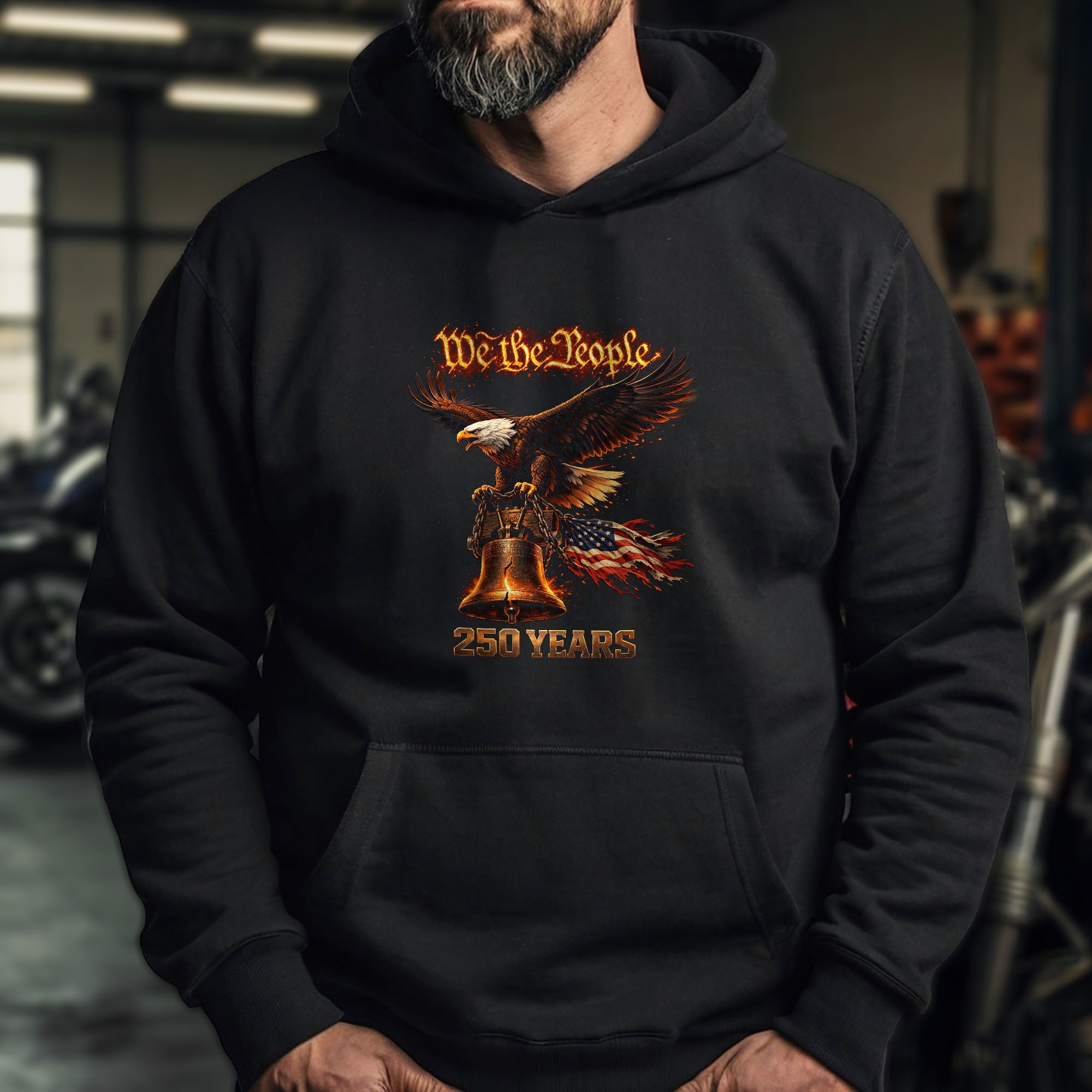 250 Years We The People Eagle Liberty Bell Hoodie