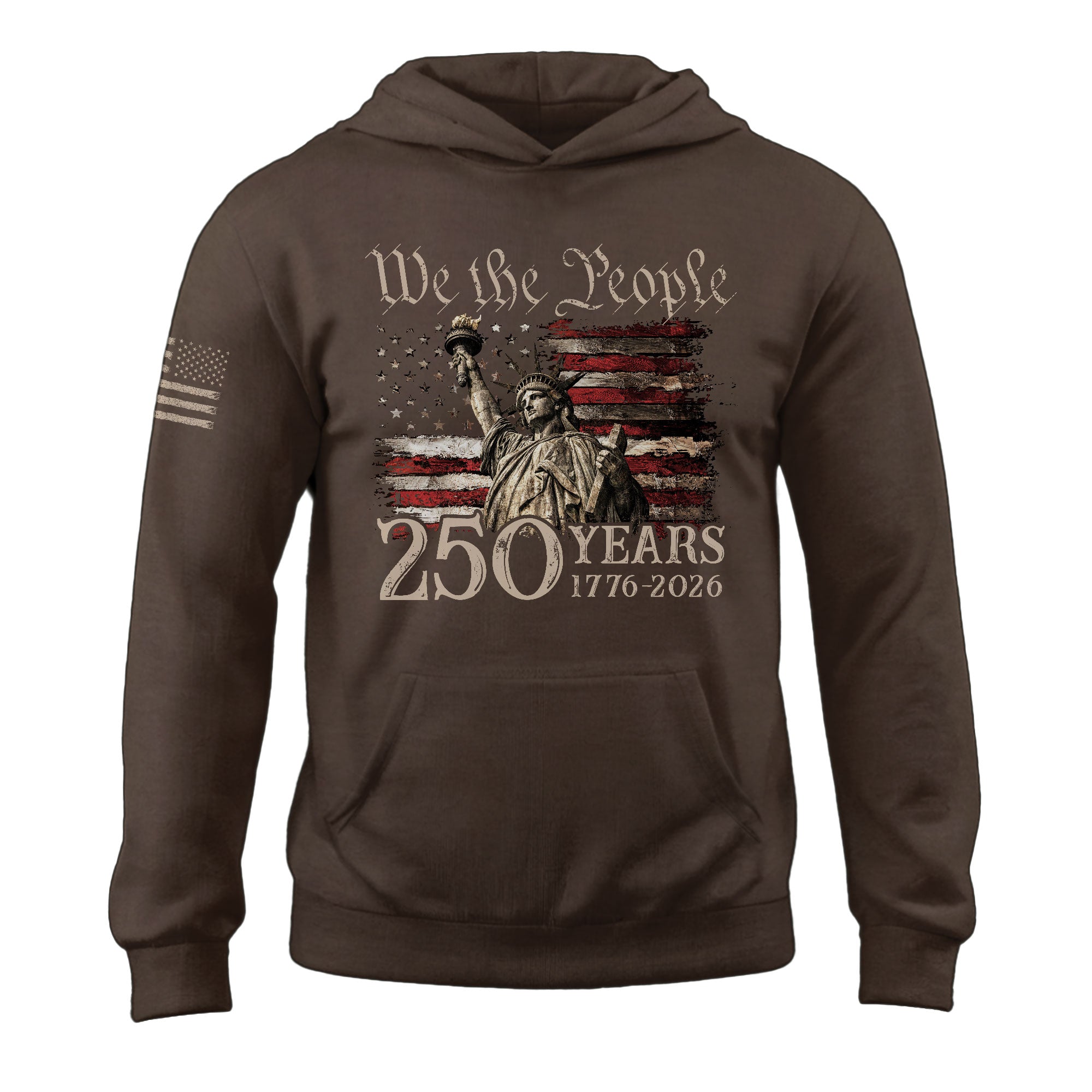 250th Anniversary USA Hoodie 1776-2026 Patriotic American Flag Pullover