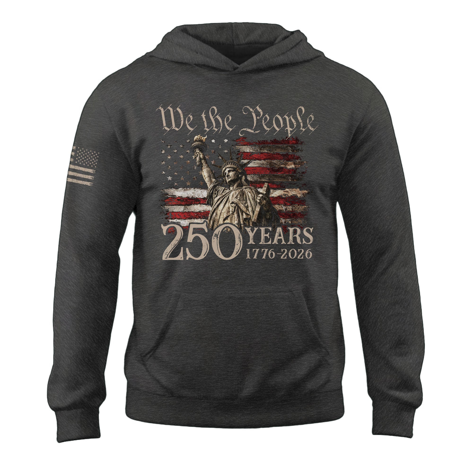 250th Anniversary USA Hoodie 1776-2026 Patriotic American Flag Pullover