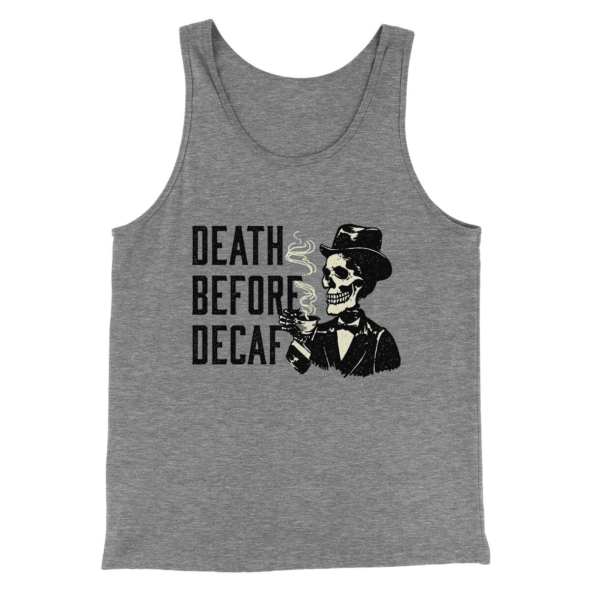 Death Before Decaf Men/Unisex Tank Top