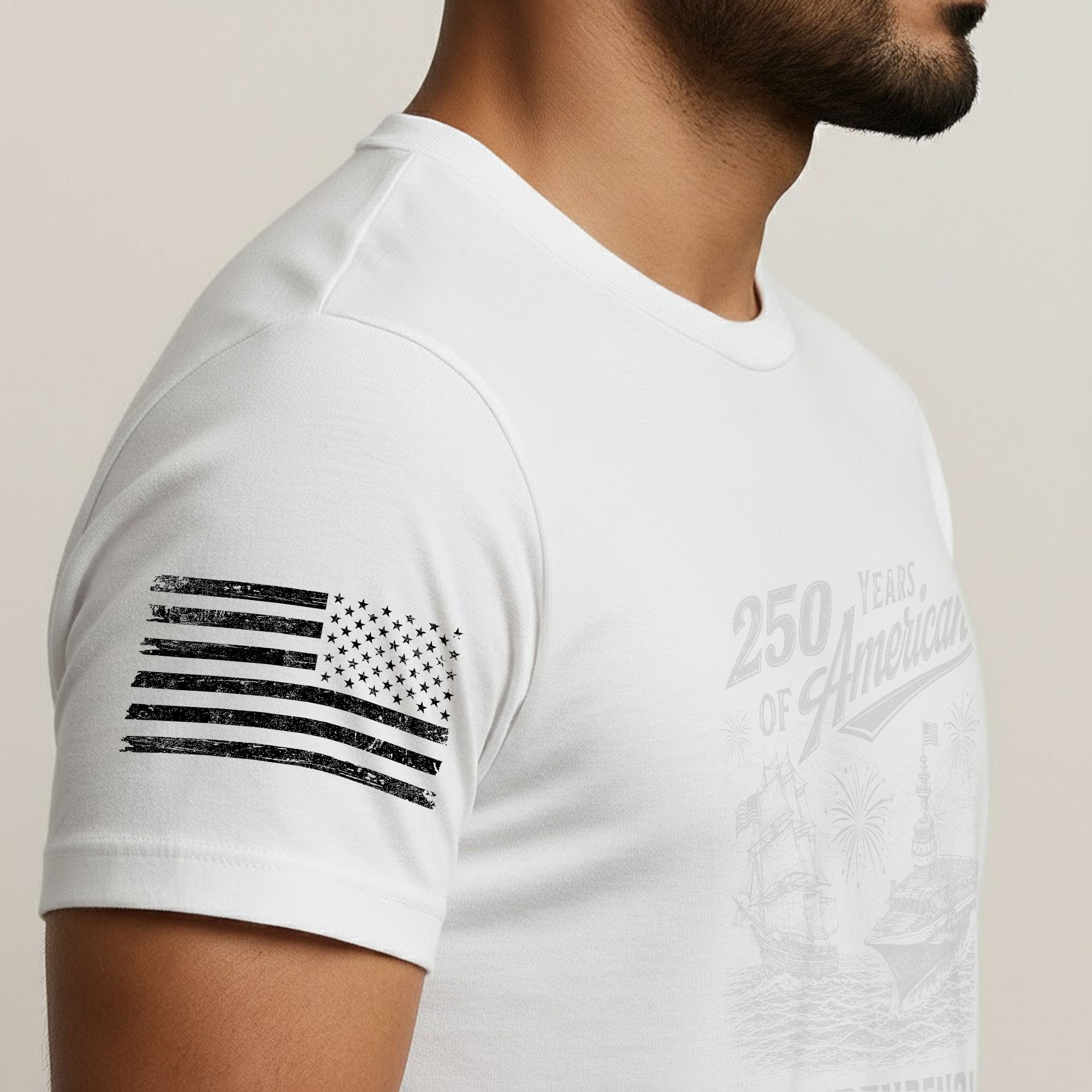 Men's 250th America Freedom Journey Patriotic T-Shirt