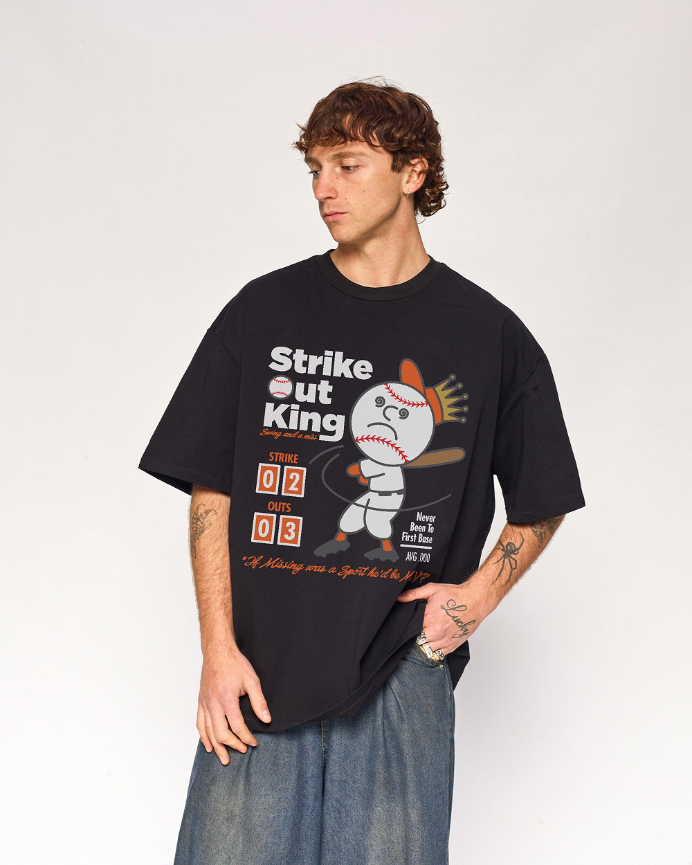 Strike Out King Oversized Tee