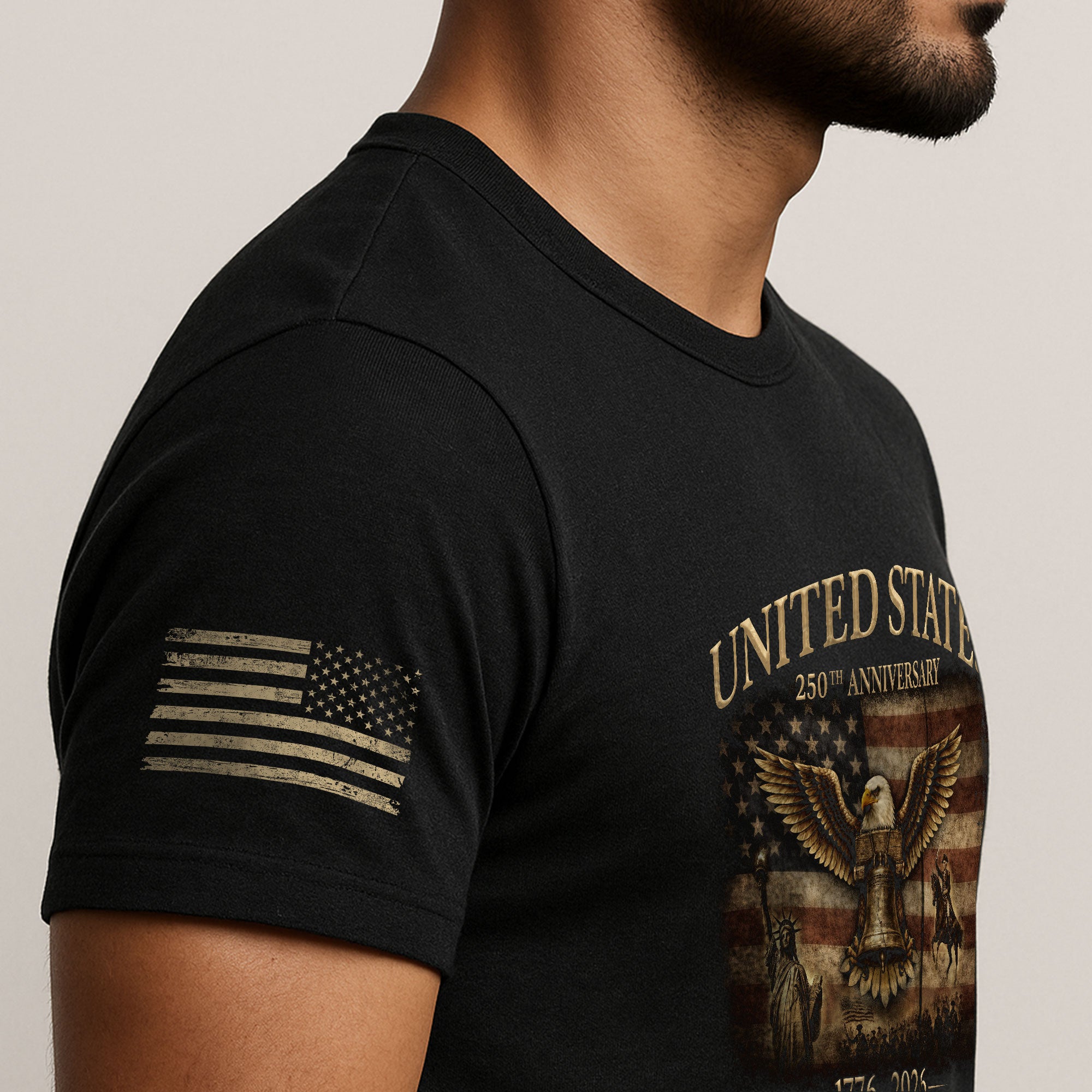 United States 250 Years of Freedom Patriotic T-Shirt 1776-2026 American Heritage