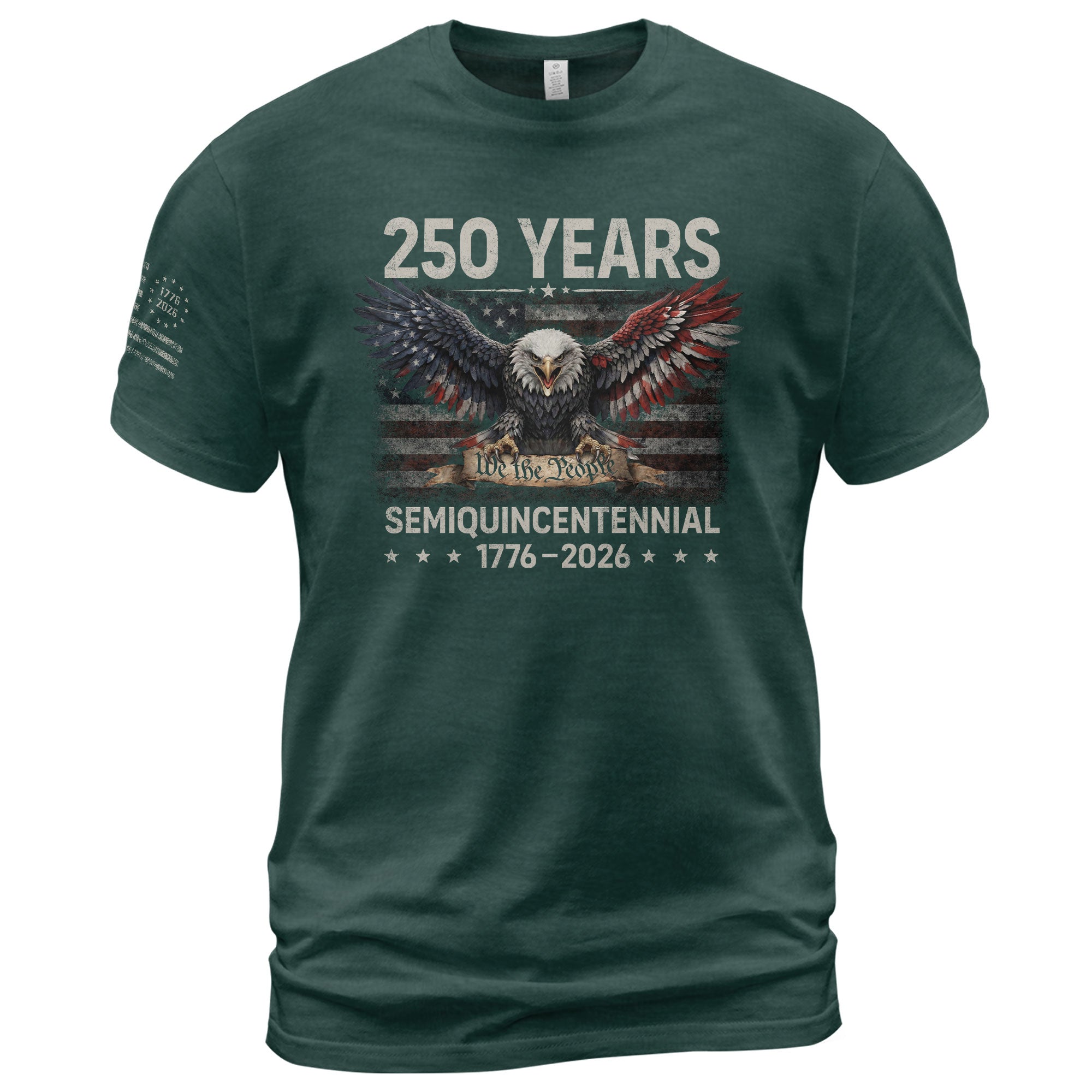 USA 1776-2026 250th Anniversary T-Shirt with Eagle Spirit of Freedom