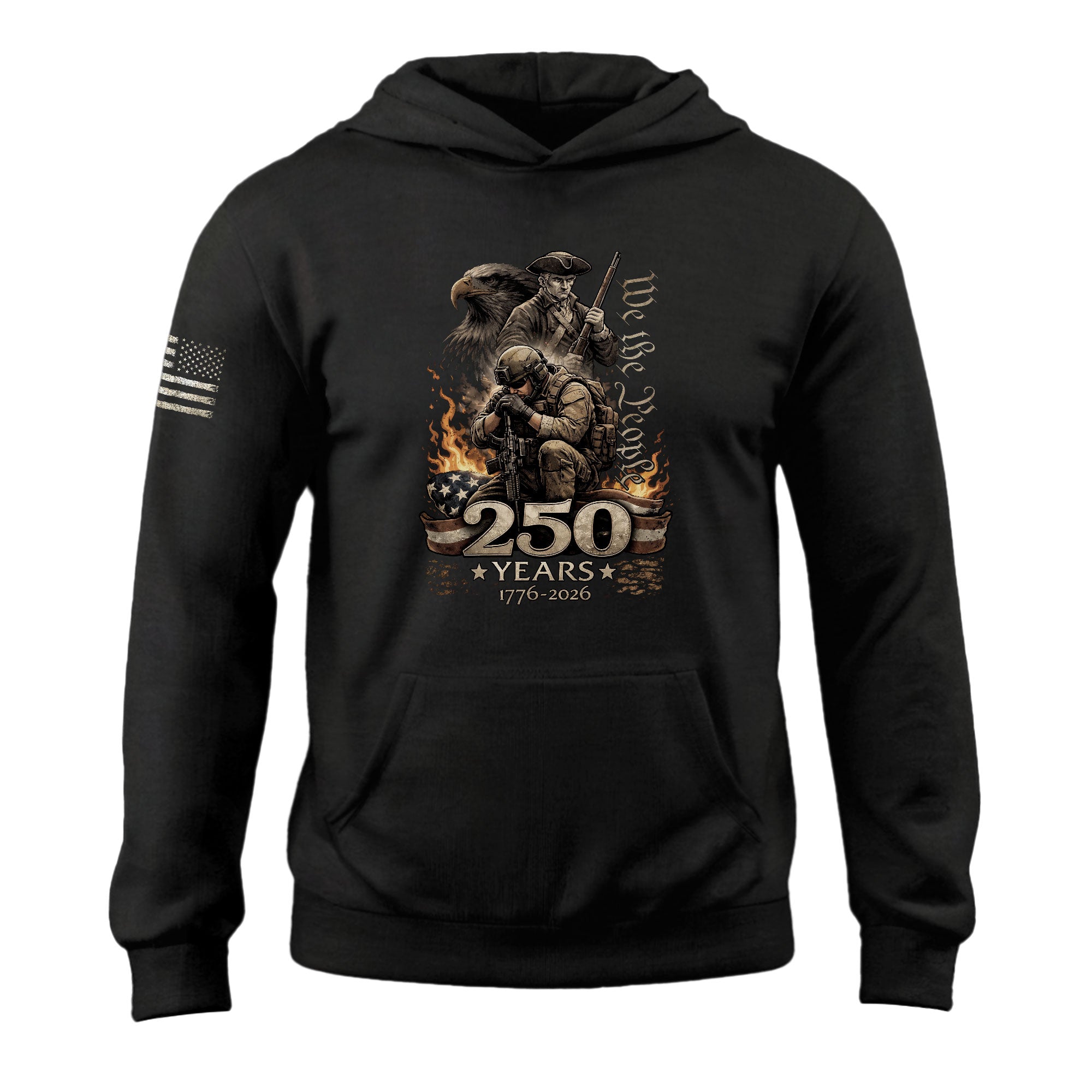 USA 250th Anniversary 1776-2026 Hoodie American Heritage Pullover Sweatshirt