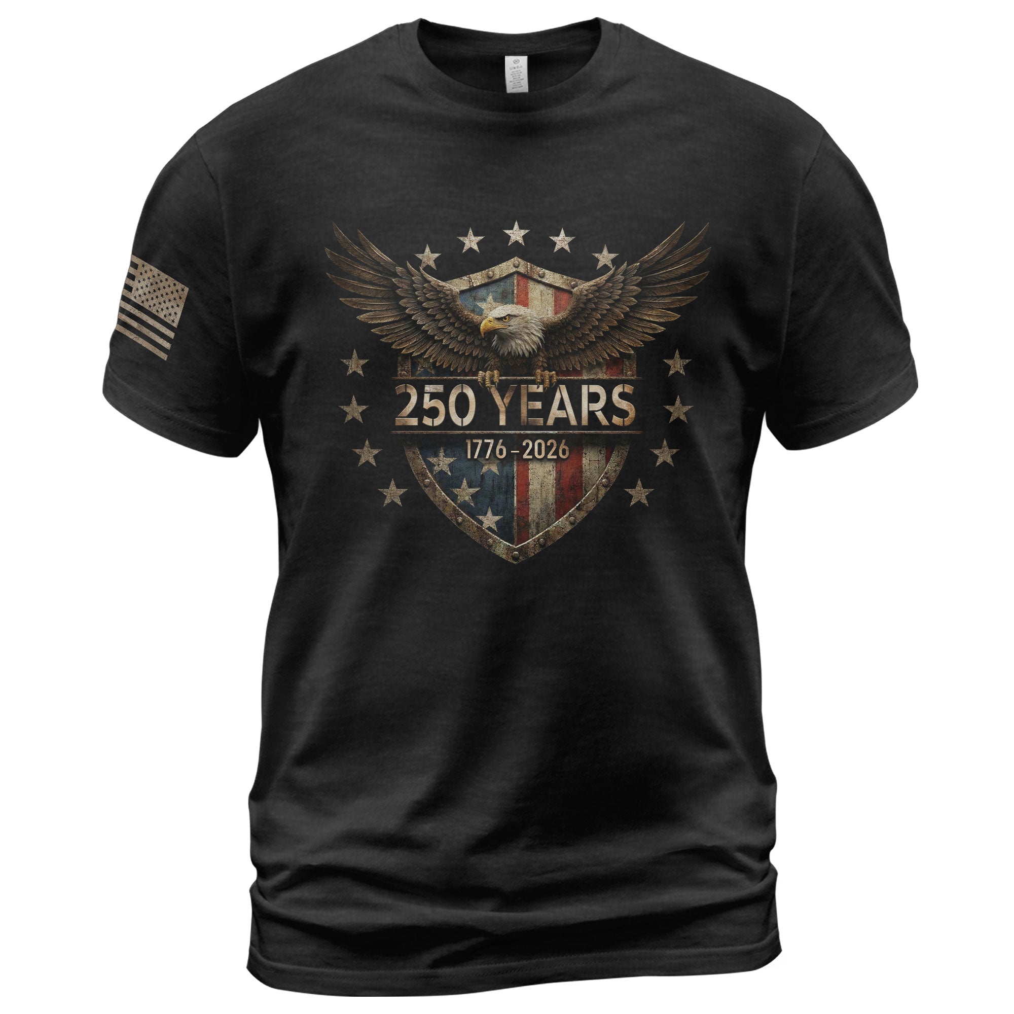 USA 250th Anniversary Men's T-Shirt 1776-2026 American Flag Eagle Patriotic