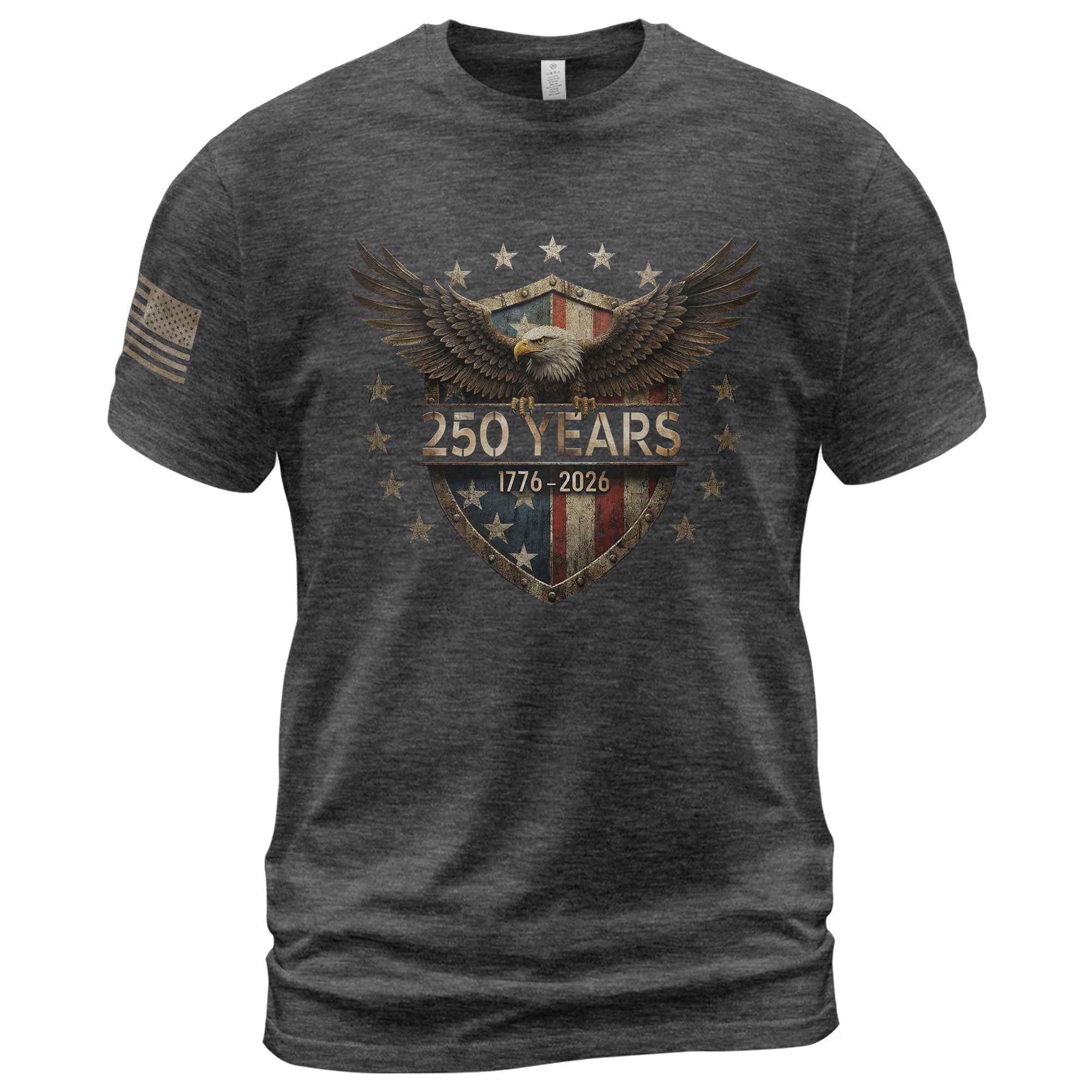 USA 250th Anniversary Men's T-Shirt 1776-2026 American Flag Eagle Patriotic