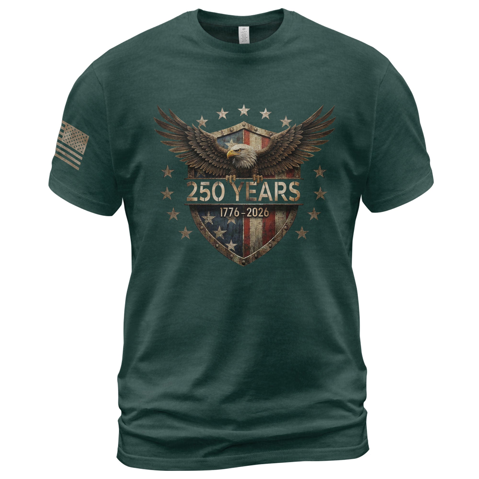 USA 250th Anniversary Men's T-Shirt 1776-2026 American Flag Eagle Patriotic