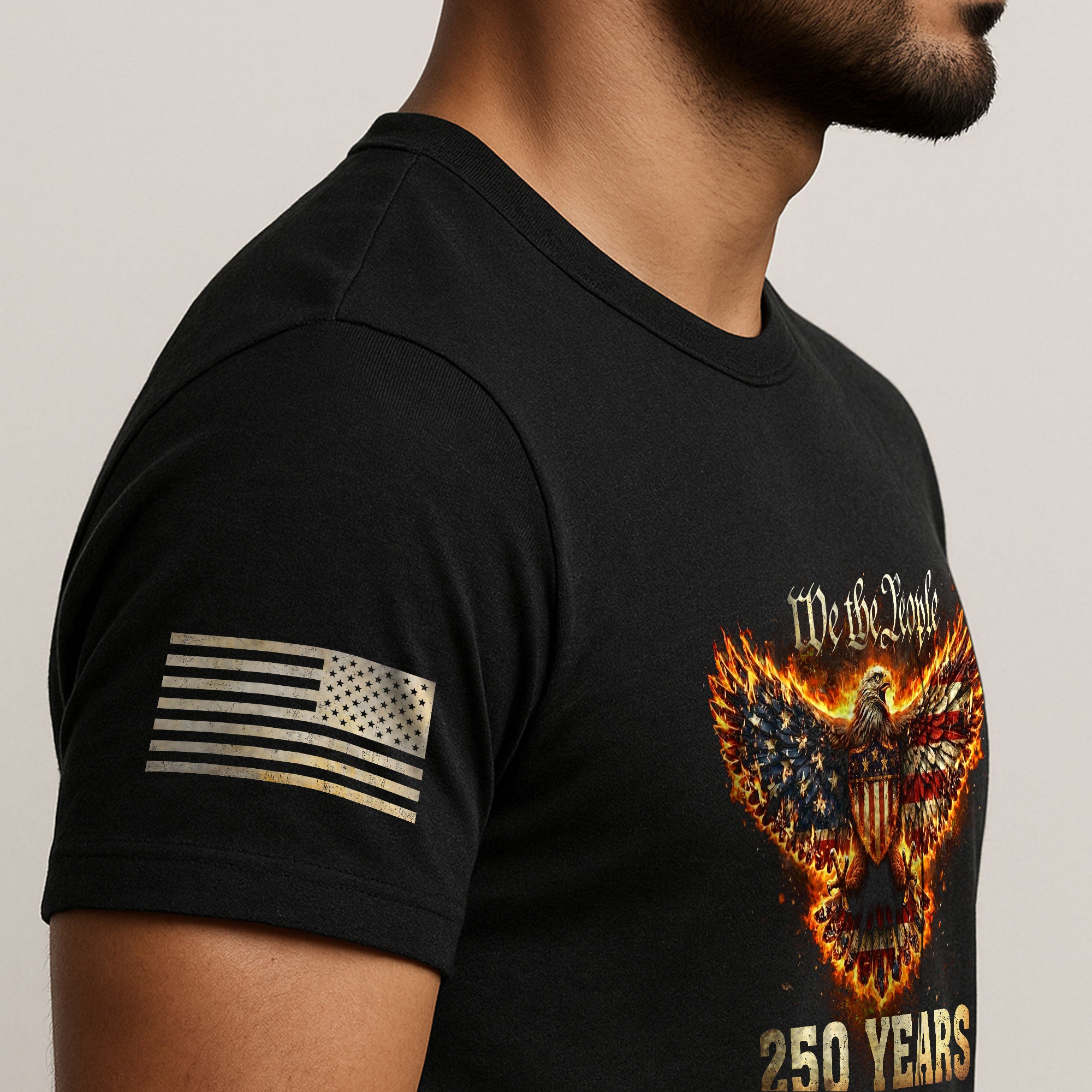 USA 250th Anniversary T-Shirt 1776-2026 American Eagle We The People