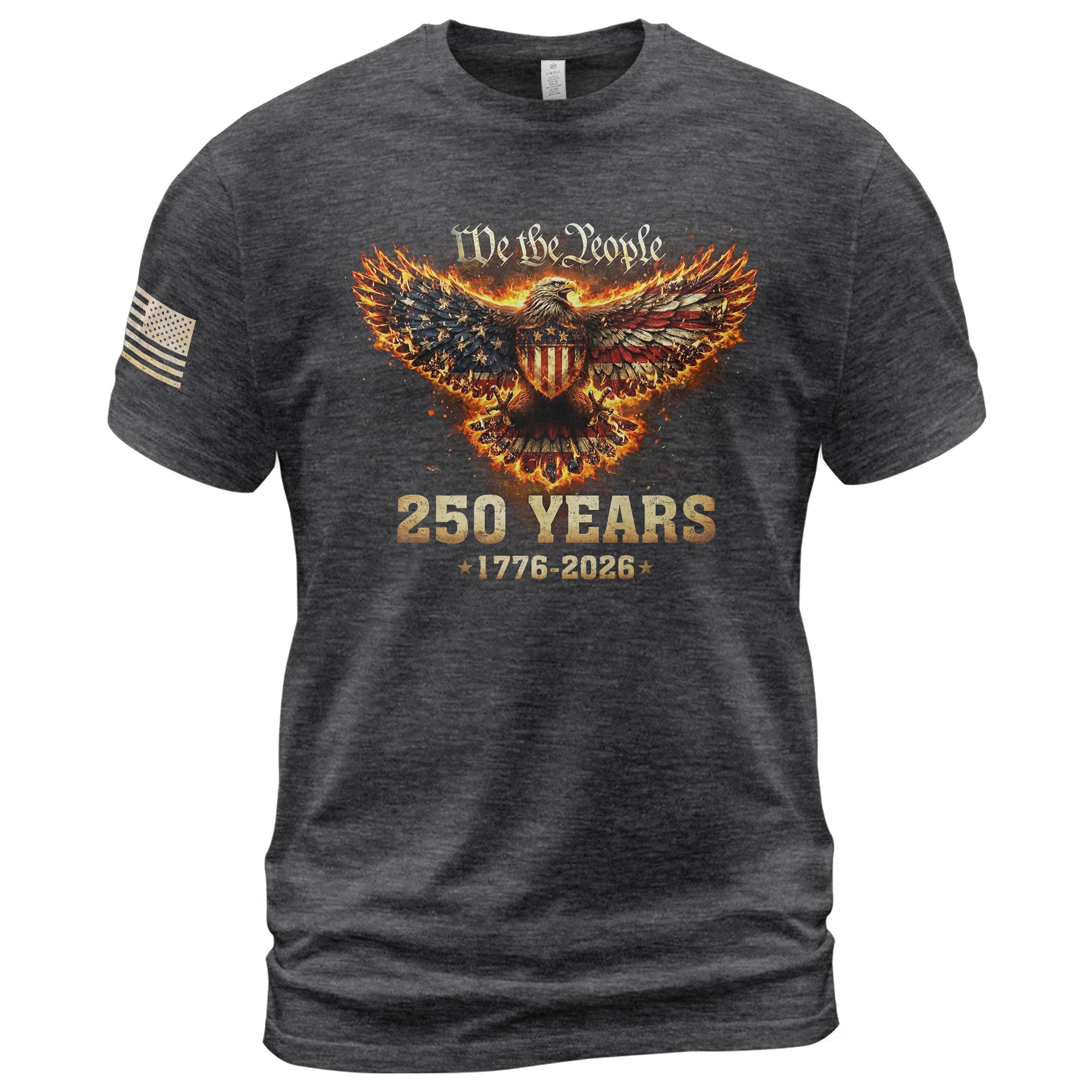 USA 250th Anniversary T-Shirt 1776-2026 American Eagle We The People