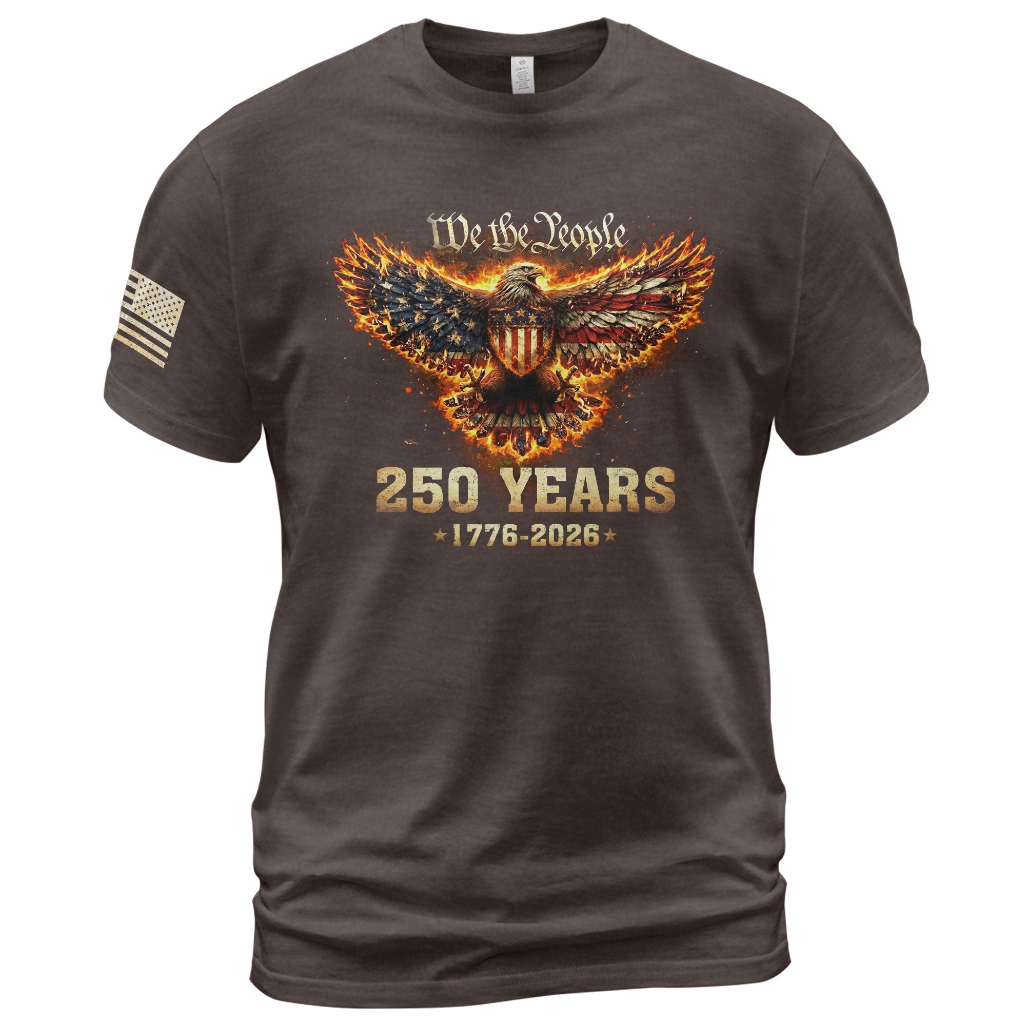 USA 250th Anniversary T-Shirt 1776-2026 American Eagle We The People
