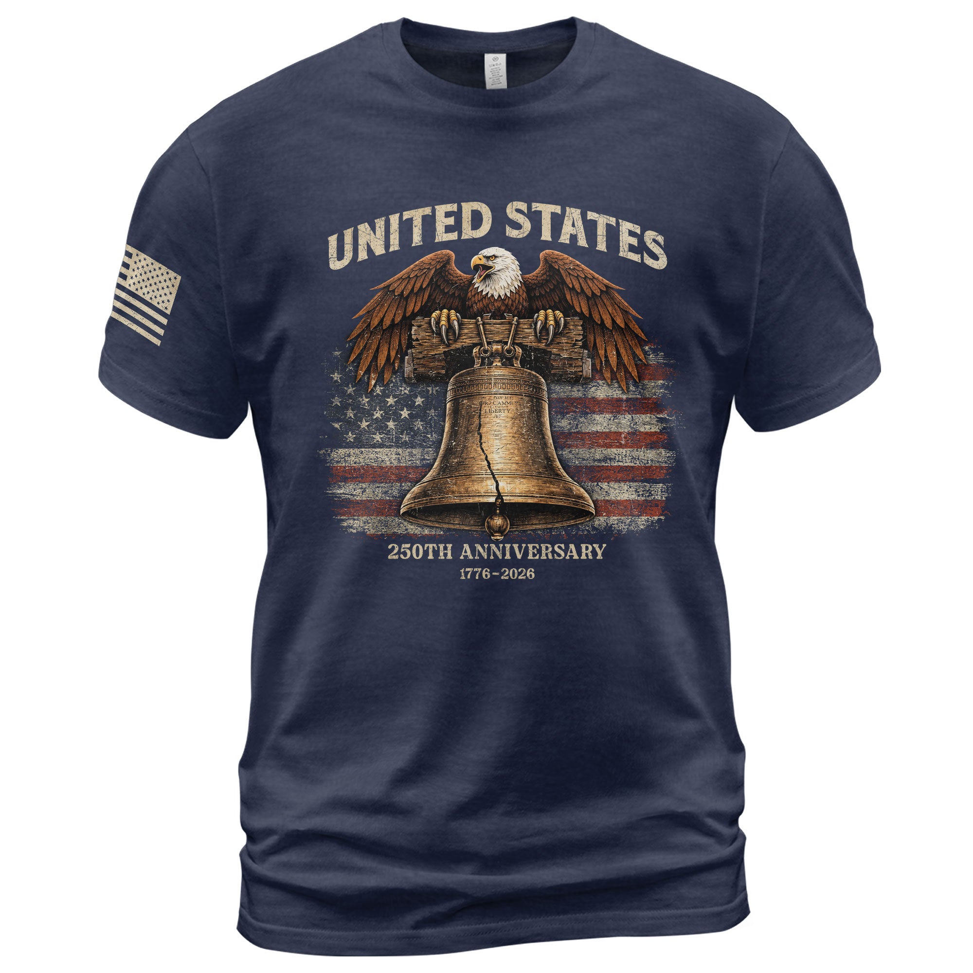 USA 250th Anniversary T-Shirt 1776-2026 Liberty Bell Eagle American Pride