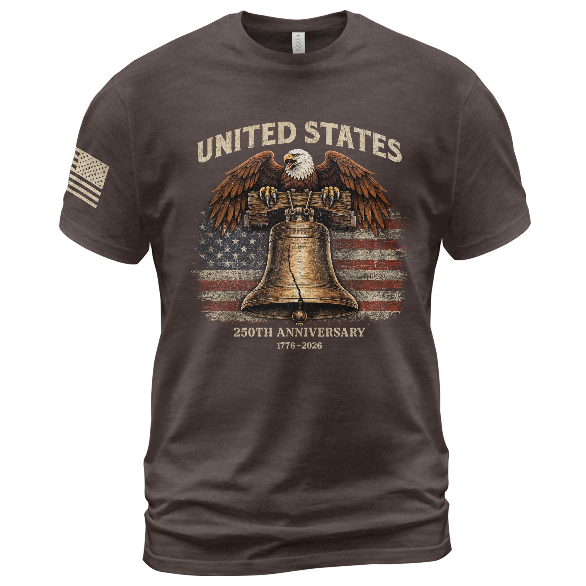 USA 250th Anniversary T-Shirt 1776-2026 Liberty Bell Eagle American Pride
