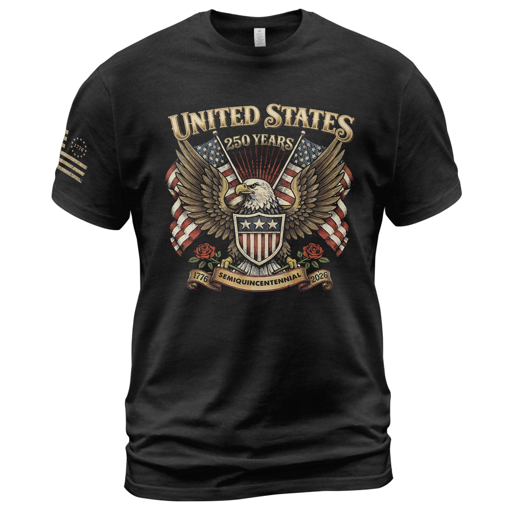 USA 250th Anniversary T-Shirt 1776-2026 Past Present Freedom Tribute