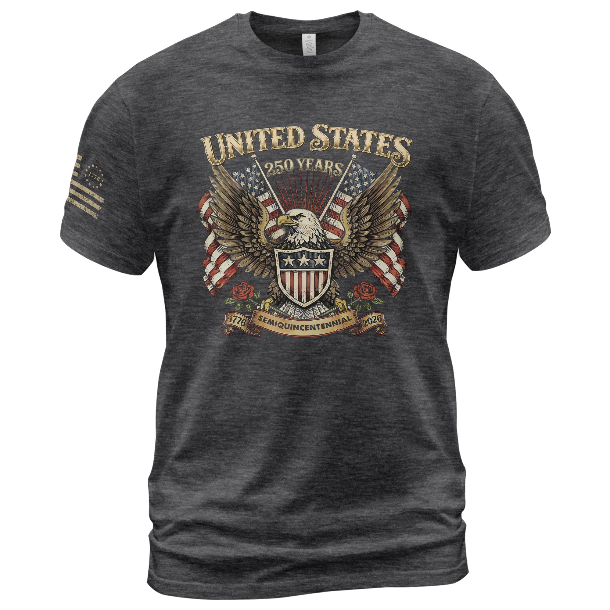 USA 250th Anniversary T-Shirt 1776-2026 Past Present Freedom Tribute