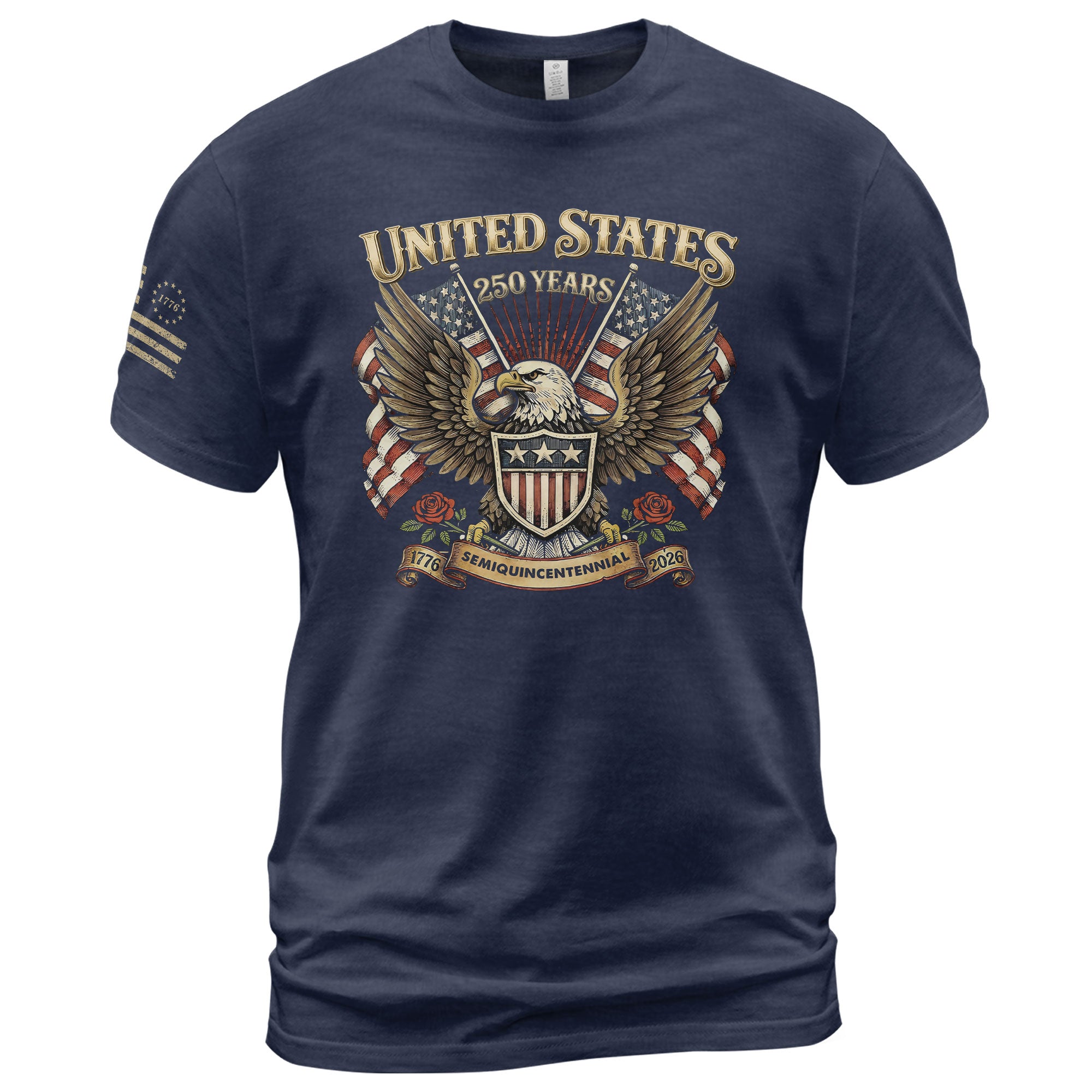 USA 250th Anniversary T-Shirt 1776-2026 Past Present Freedom Tribute