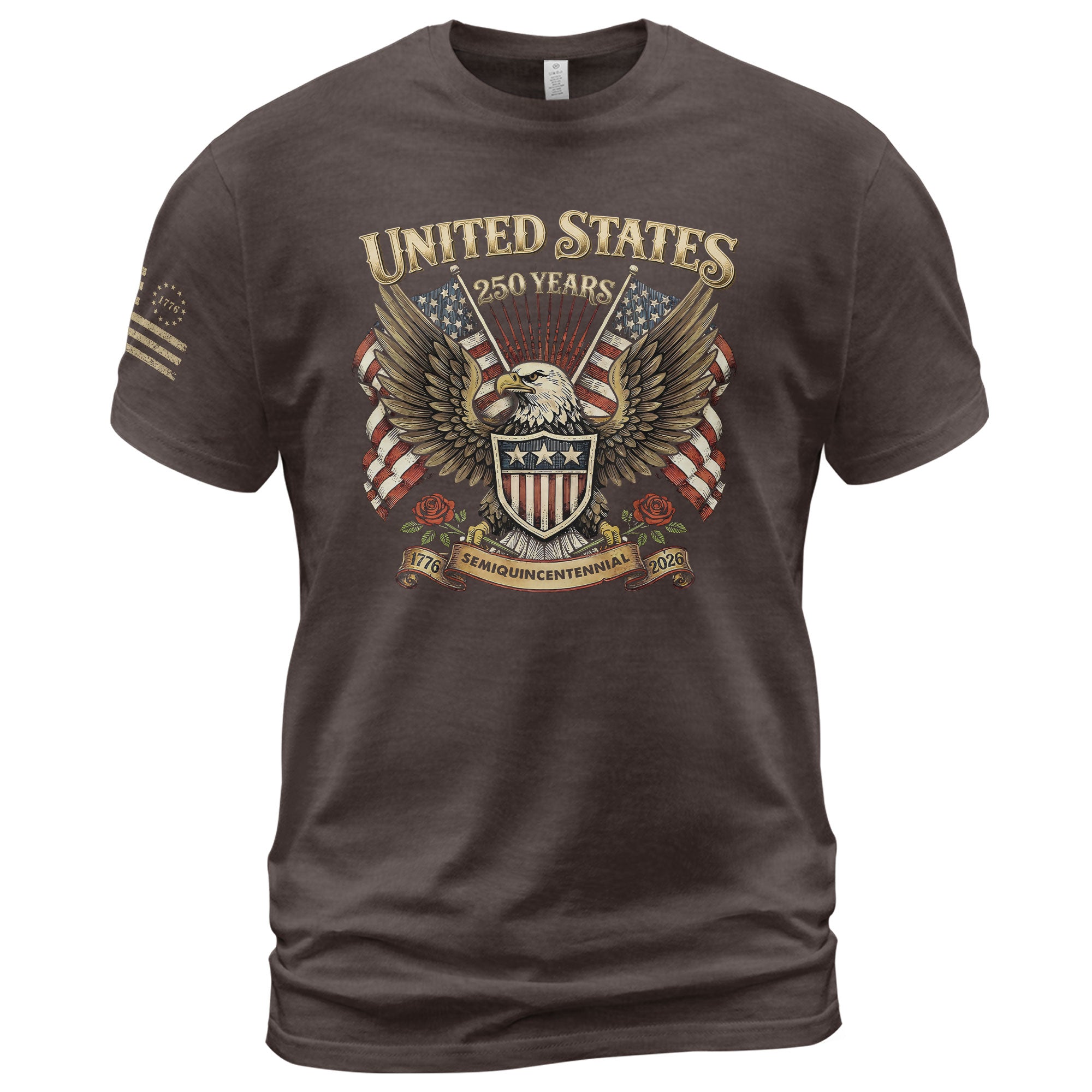 USA 250th Anniversary T-Shirt 1776-2026 Past Present Freedom Tribute