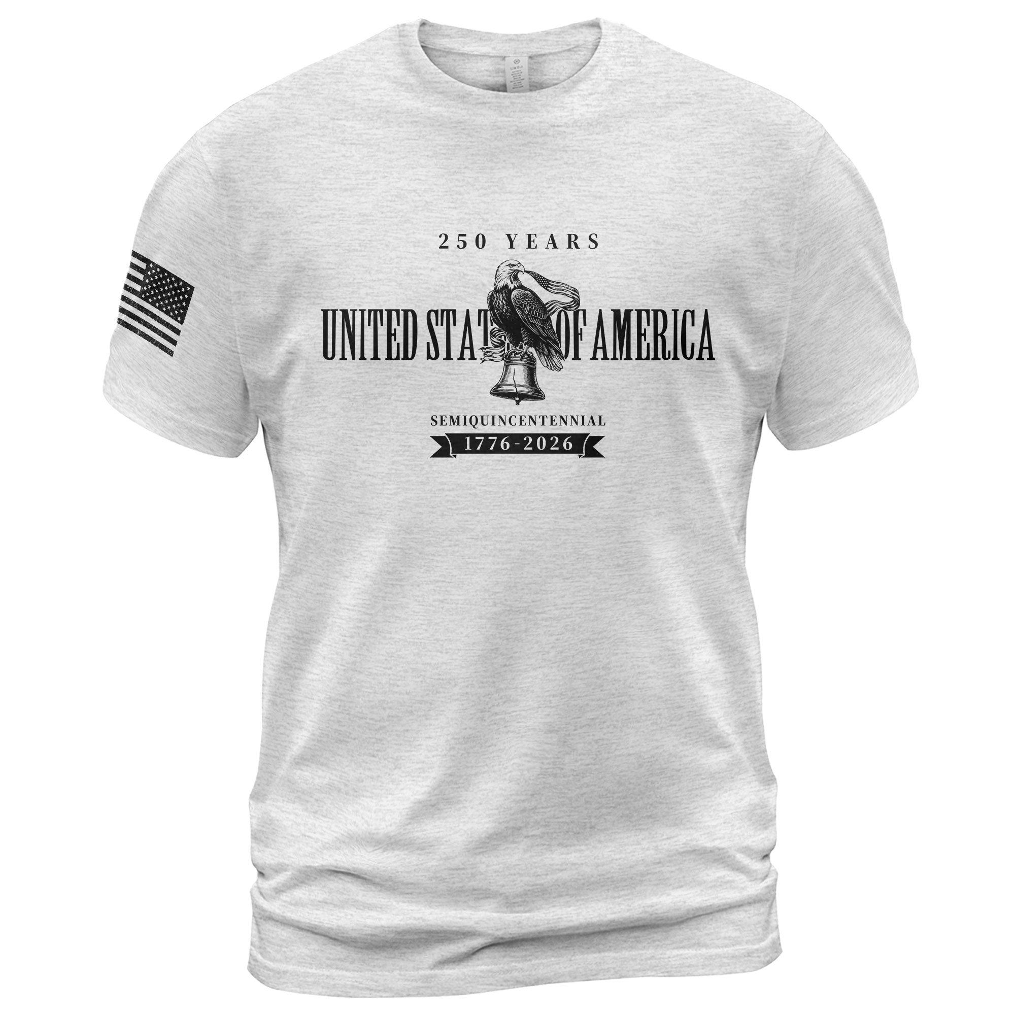 USA 250th Anniversary T-Shirt 1776-2026 Patriotic American Eagle Liberty Bell Men's Shirt