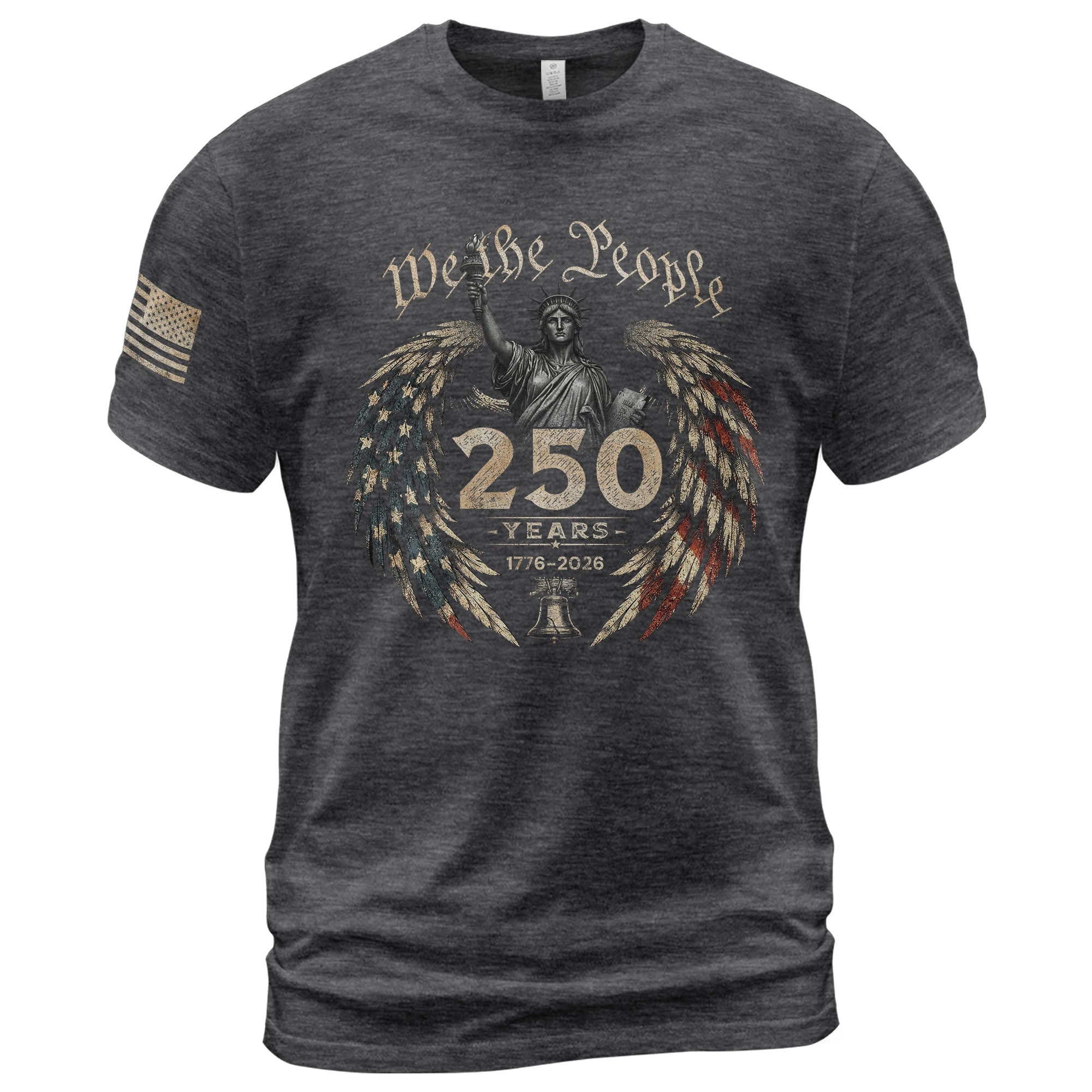 USA 250th Anniversary We The People Statue of Liberty Patriotic T-Shirt for Men