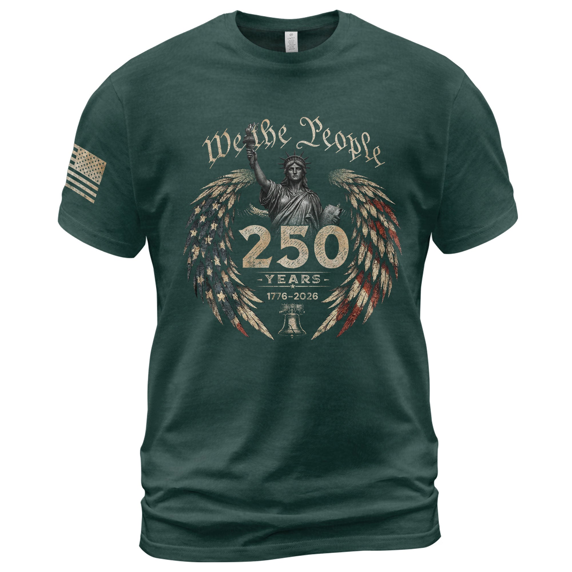USA 250th Anniversary We The People Statue of Liberty Patriotic T-Shirt for Men