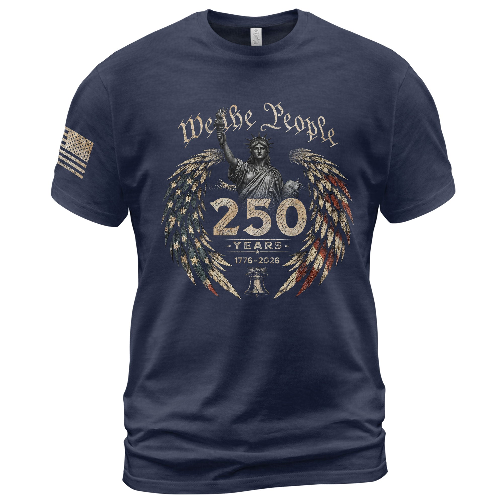 USA 250th Anniversary We The People Statue of Liberty Patriotic T-Shirt for Men