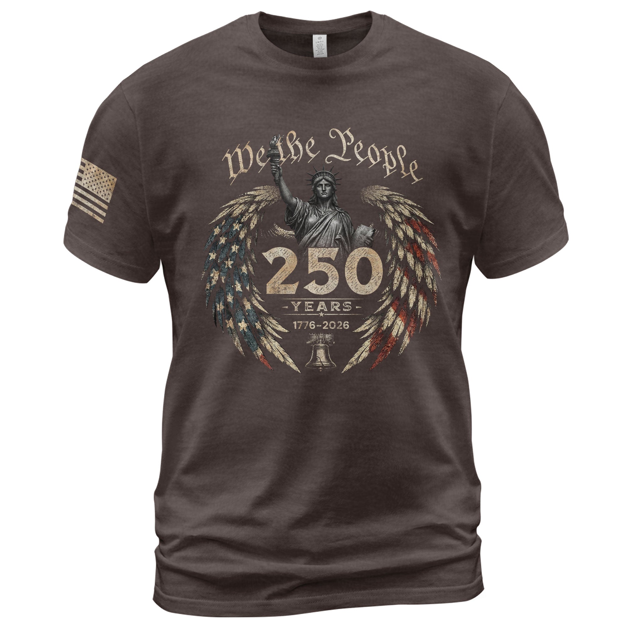 USA 250th Anniversary We The People Statue of Liberty Patriotic T-Shirt for Men