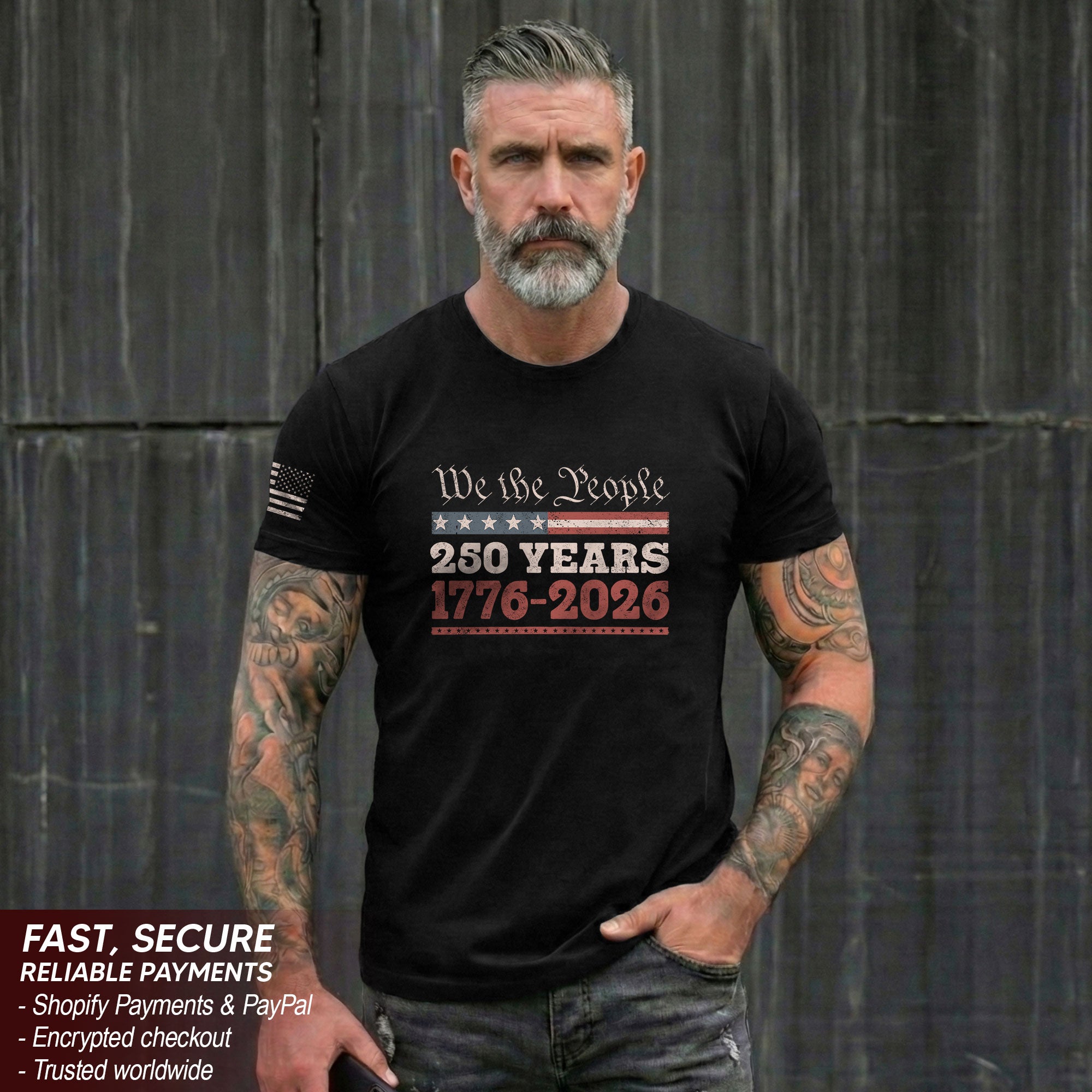 We The People 250 Years Independence Patriotic USA 1776-2026 T-Shirt