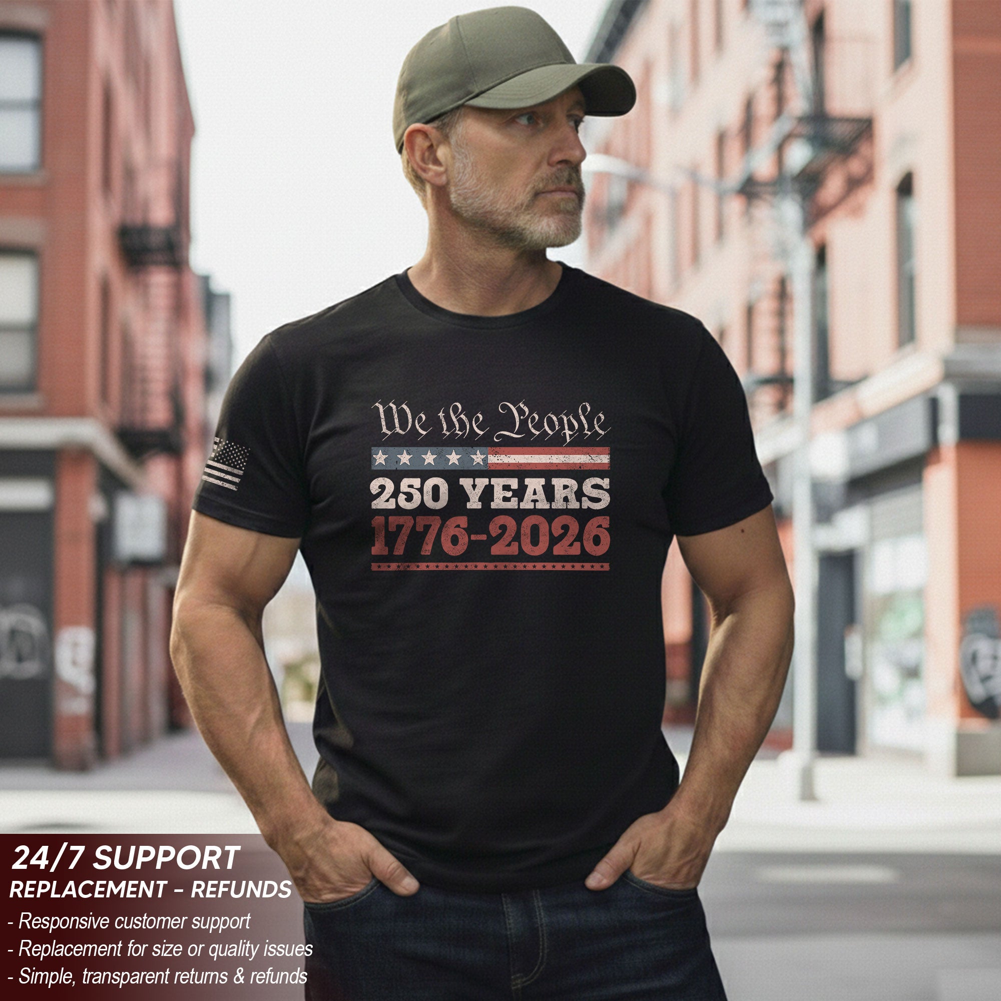 We The People 250 Years Independence Patriotic USA 1776-2026 T-Shirt