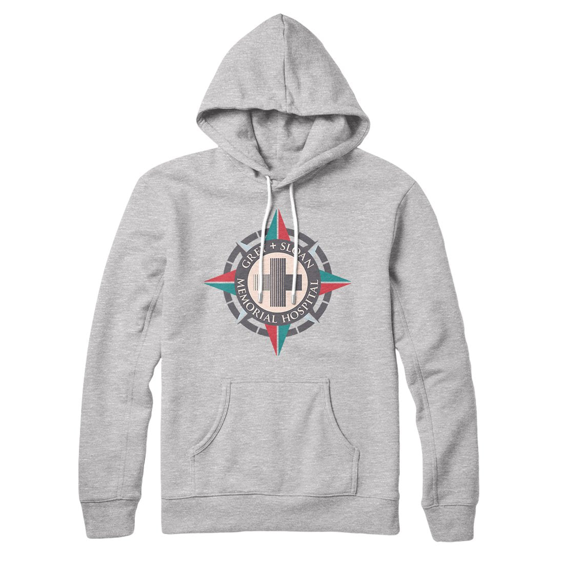 Grey-Sloan Hospital Unisex Pullover Hoodie - Cotton Polyester Grey Loose Fit