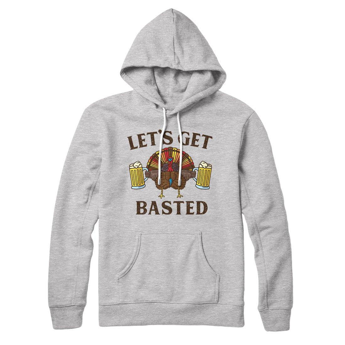 Let's Get Basted Unisex Pullover Hoodie - Cotton Polyester Loose Fit