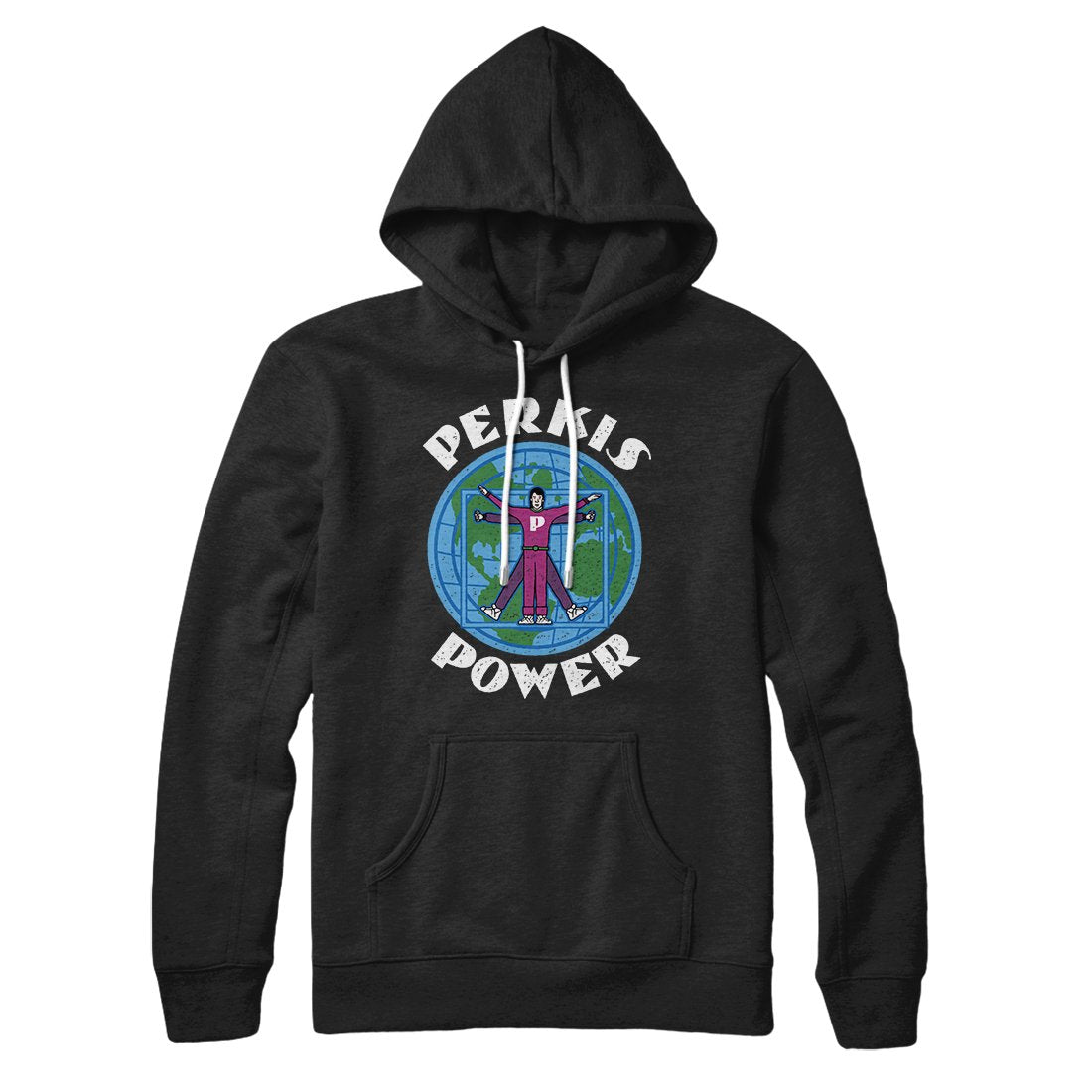 Perkis Power Unisex Pullover Hoodie - Cotton Polyester Blend with Kangaroo Pocket