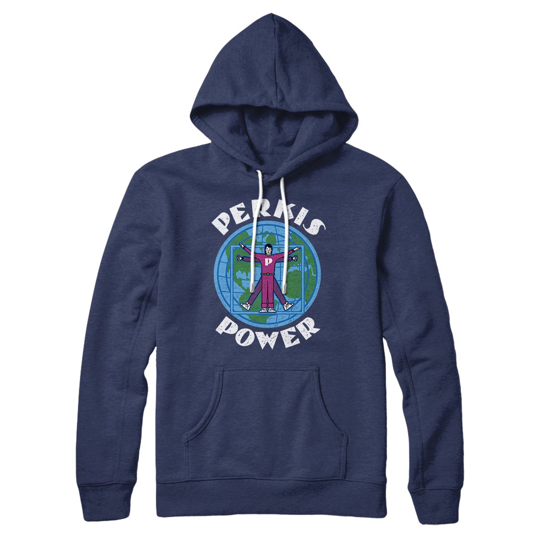 Perkis Power Unisex Pullover Hoodie - Cotton Polyester Blend with Kangaroo Pocket