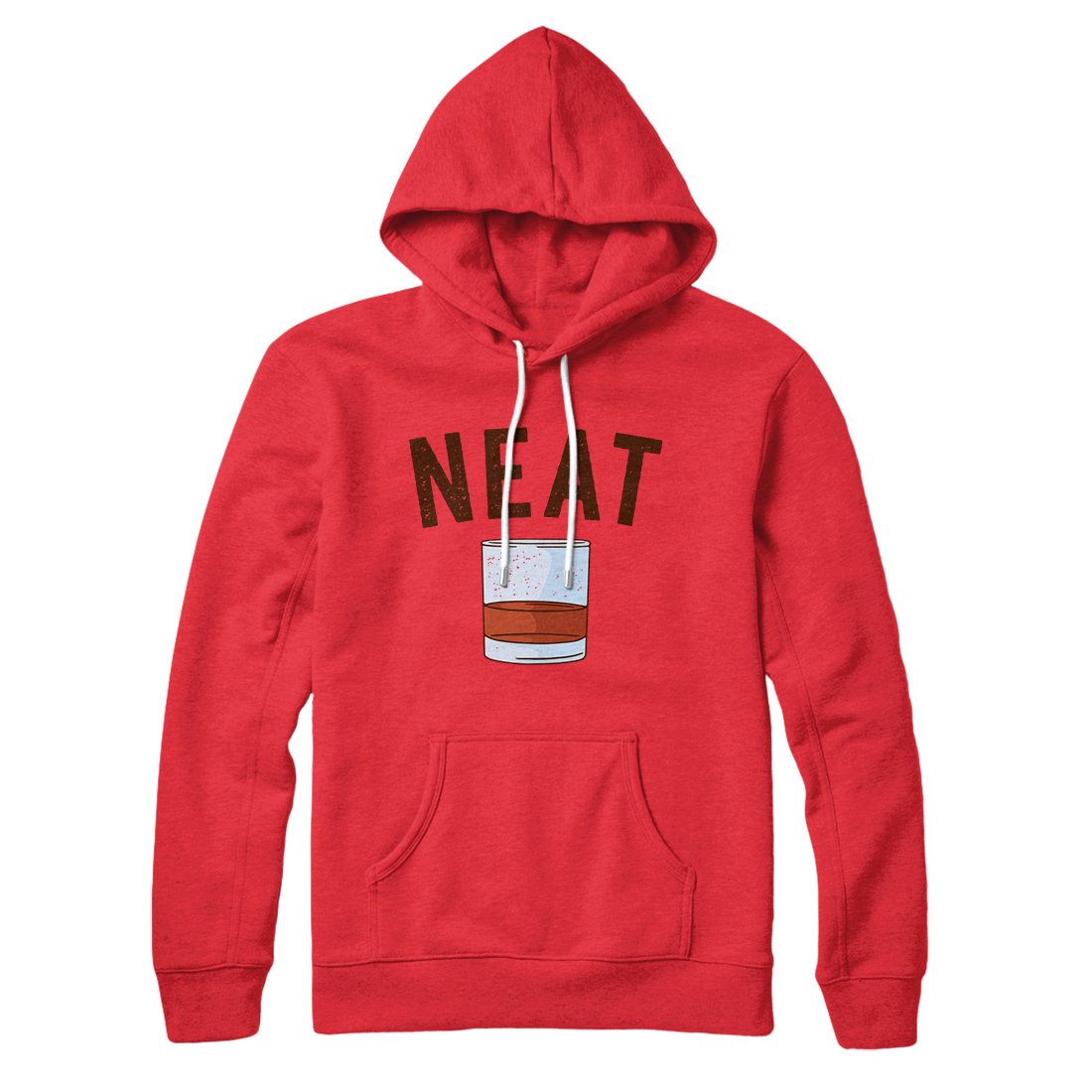 Whiskey Neat Unisex Hoodie - Cotton Polyester Pullover with Hood & Kangaroo Pocket